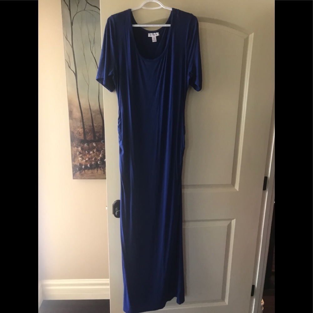 Blue maternity dress